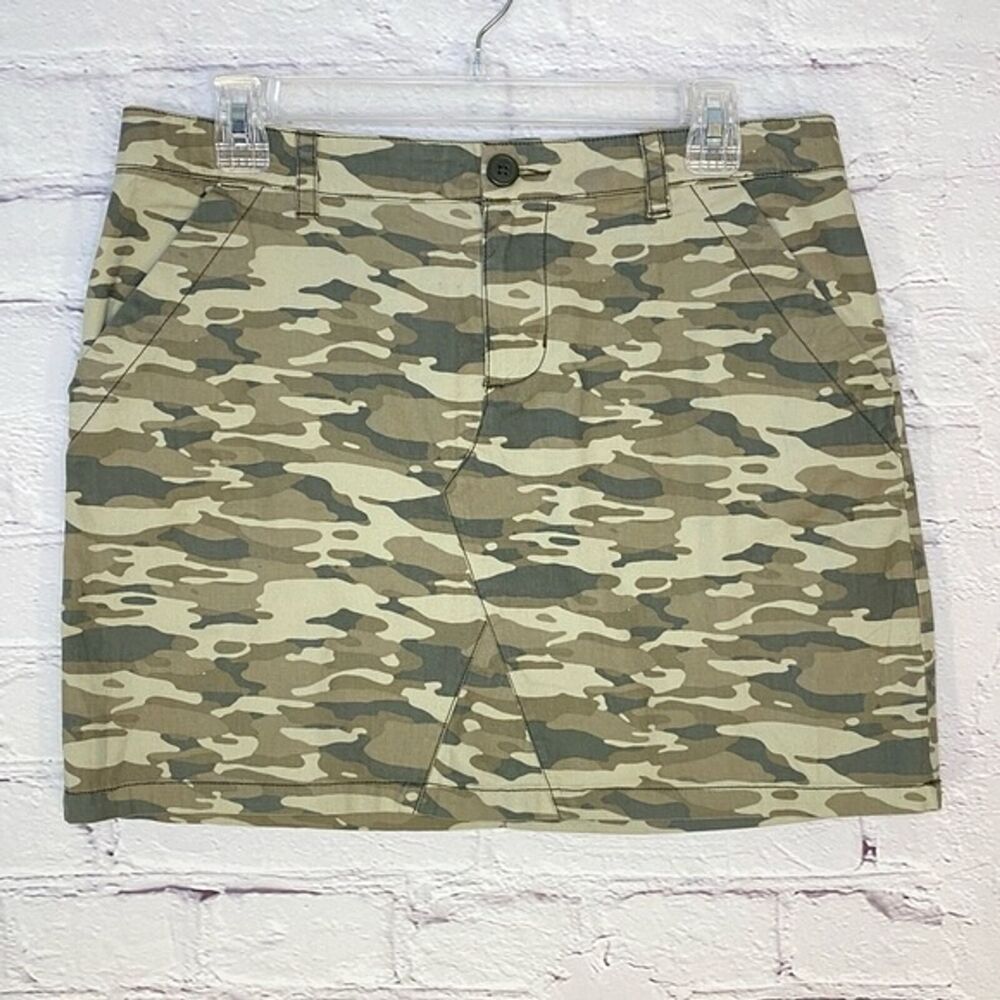 Columbia Women’s 10 Skirt Camo Army Denim Mini Pockets Camouflage Y2K 90s Retro